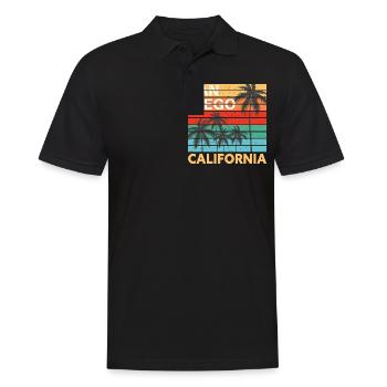 San Diego California Colorful Vintage - Männer Poloshirt - Schwarz - Vorne - Kai (181cm)