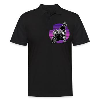 Motorcycle Lifestyle / Motorcycle / Motorcycles biker - Men's Polo Shirt - black - Front - Kai (181cm)