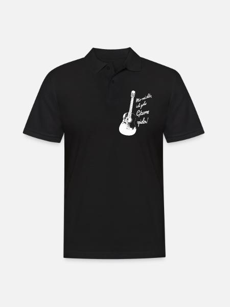 Mir reichts, ich gehe Gitarre spielen! - Männer Poloshirt - Schwarz