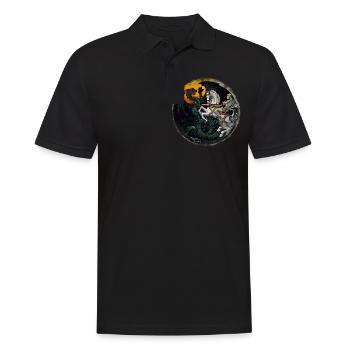 Knight fights dragons - Men's Polo Shirt - black - Front - Kai (181cm)