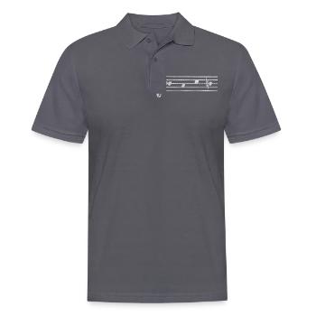 Motif BACH comme notes de musique Johann Sebastion Bach - Polo Homme - charbon - Devant - Nico (186cm)