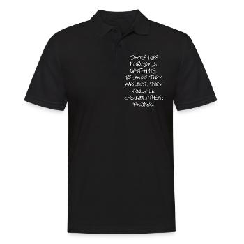 Dance like nobody is watching Tanzen - Männer Poloshirt - Schwarz - Vorne - Kai (181cm)