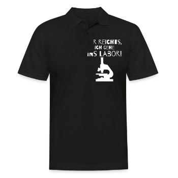 Mir reichts, ich gehe ins Labor! - Männer Poloshirt - Schwarz - Vorne - Kai (181cm)