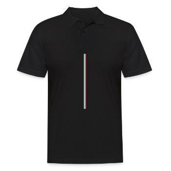 Italia line - version 3 - large - Men's Polo Shirt - black - Front - Kai (181cm)