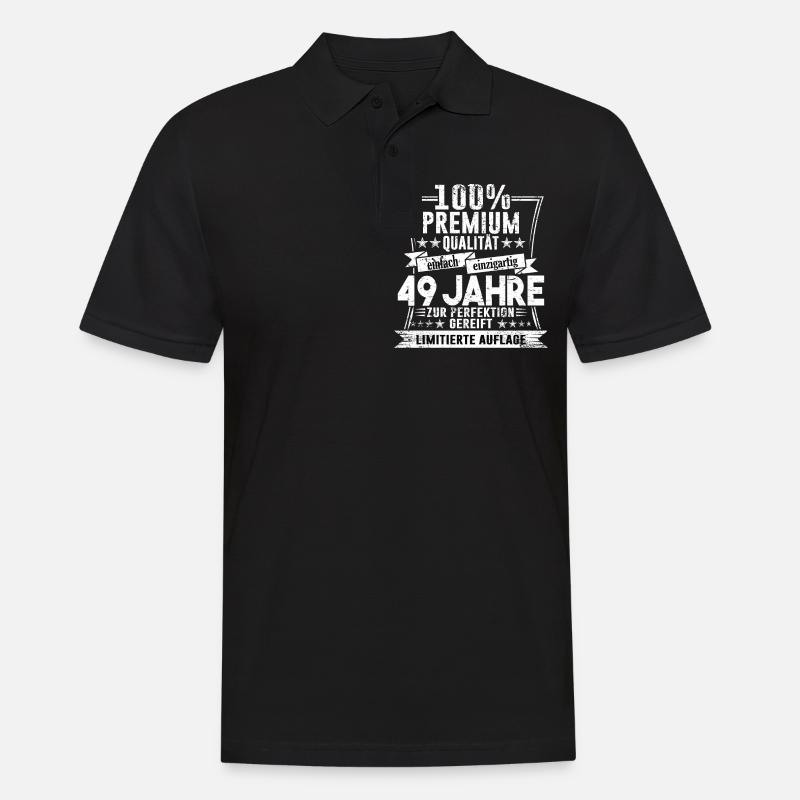 49. Geburtstag Geschenk Geschenkidee 49 Jahre - Männer Poloshirt - Schwarz