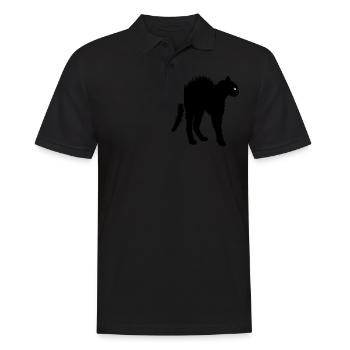Don't touch me - Männer Poloshirt - Schwarz - Vorne - Kai (181cm)