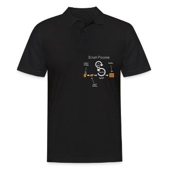 Scrum Process Agil Project Developer Development - Men's Polo Shirt - black - Front - Kai (181cm)