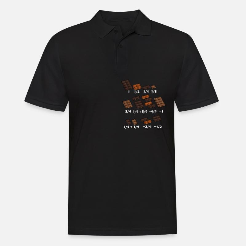 Math Chocolate Math Mathematician Teacher - Polo Homme - noir