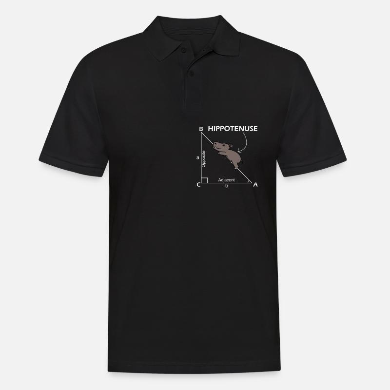 Mathematik Hippotenuse Hypotenuse Mathe Lehrer - Männer Poloshirt - Schwarz