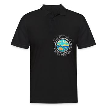 Save the ocean plastic ocean plastic gift - Men's Polo Shirt - black - Front - Kai (181cm)