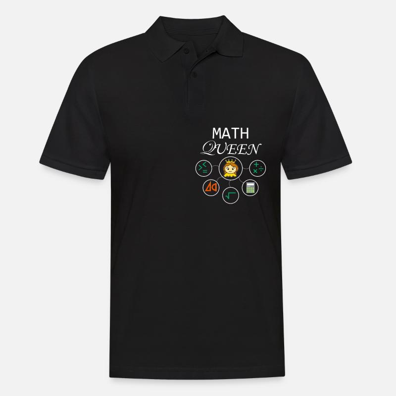 Math Math School Physics Professeur de mathématiques - Polo Homme - noir