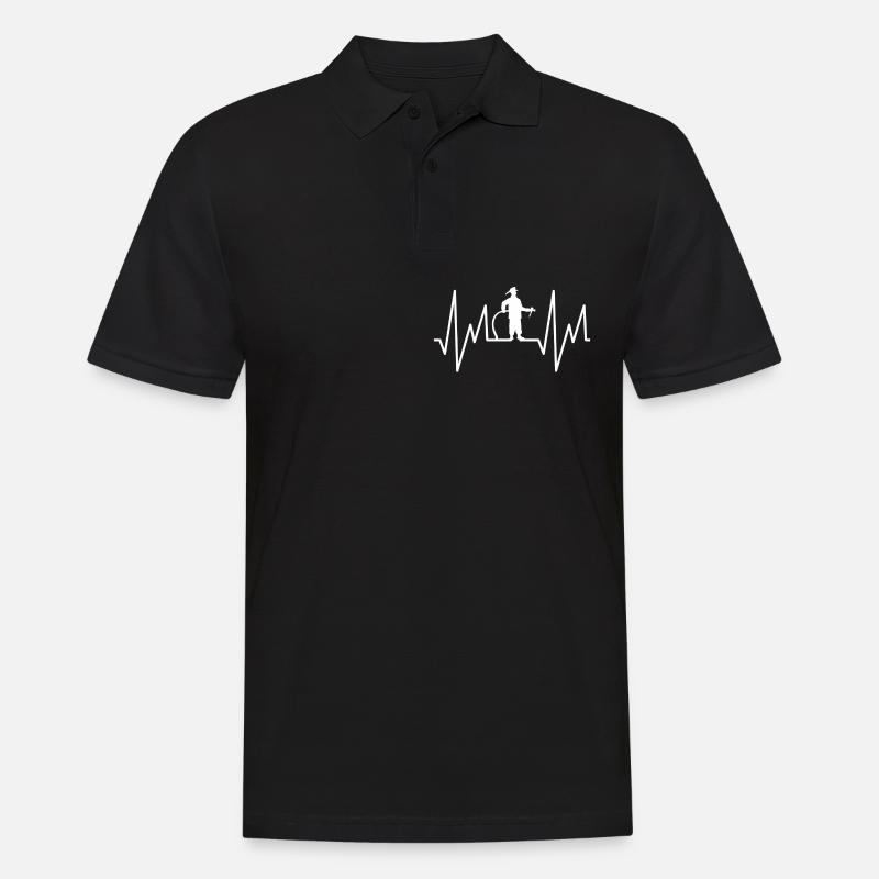 Firefighter Fire Fire pompier Evolution - Polo Homme - noir