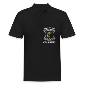 Angeln Angler Jesus Fischer Fischen Geschenkidee - Männer Poloshirt - Schwarz - Vorne - Kai (181cm)