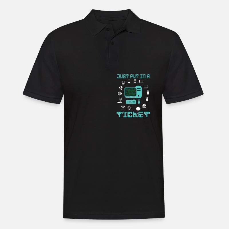 Technischer Support Technologie Programmierer - Männer Poloshirt - Schwarz