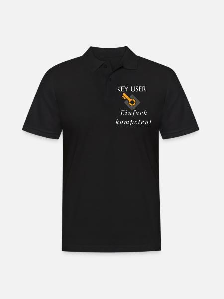 Key User - Männer Poloshirt - Schwarz