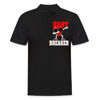 Dabbing Heart Breaker Drôle Messieurs Enfants Garçons - Polo Homme - noir - Devant - Kai (181cm)