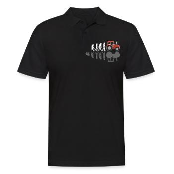 Tractor evolution farmer farmer farmer - Men's Polo Shirt - black - Front - Kai (181cm)