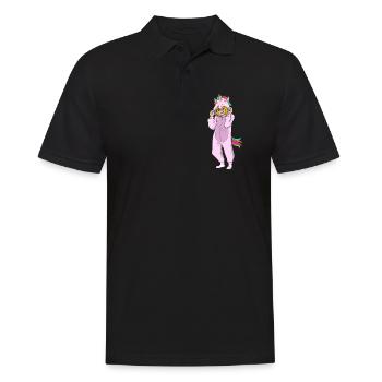 Anime Girl Unicorn Kawaii Manga Fan Japan Otaku - Polo Homme - noir - Devant - Kai (181cm)