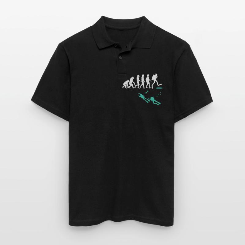 Evolution of Scuba Diver Evolution Männer Poloshirt