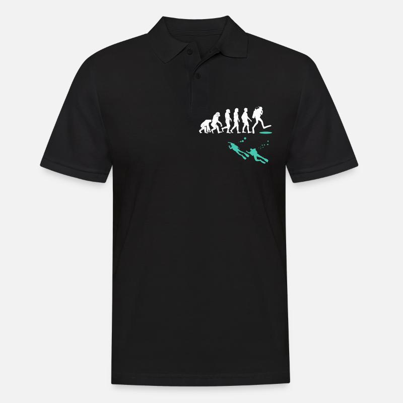 Evolution of Scuba Diver Evolution - Men's Polo Shirt - black