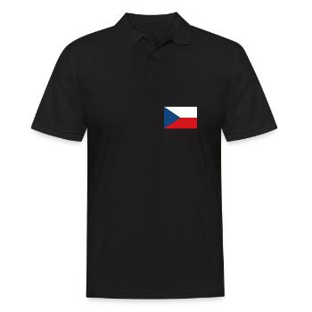 Tschechien Flagge Fahne tschechisch Prag Bier EU - Männer Poloshirt - Schwarz - Vorne - Kai (181cm)