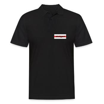 Stuttgart Bad Canstatt 1893 Stuggi 0711 Schwaben - Männer Poloshirt - Schwarz - Vorne - Kai (181cm)