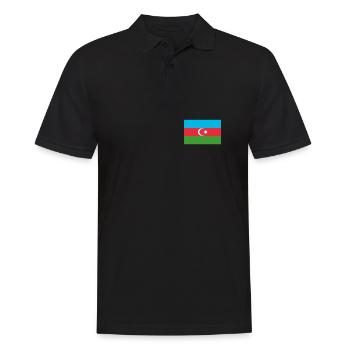 Azerbaïdjan drapeau azerbaïdjanais Drapeau - Polo Homme - noir - Devant - Kai (181cm)