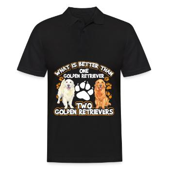 What is better than one Golden Retriever - Men's Polo Shirt - black - Front - Kai (181cm)