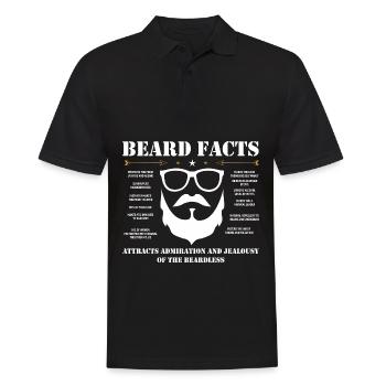 Beard Hipster Full Bearded Beard care gift - Men's Polo Shirt - black - Front - Kai (181cm)