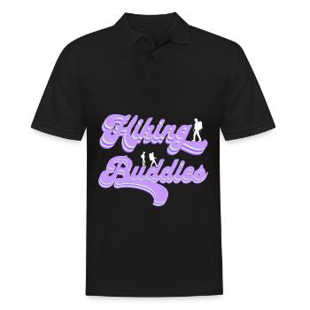 Hiking Buddies Wanderbekleidung Outdoor Camping - Männer Poloshirt - Schwarz - Vorne - Kai (181cm)