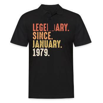Legendary Since January 1979 - 40. Geburtstag Bday - Men's Polo Shirt - black - Front - Kai (181cm)