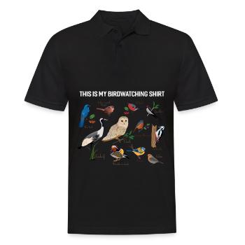 Vogel Ornithologie Vogelbeobachter Geschenk - Männer Poloshirt - Schwarz - Vorne - Kai (181cm)
