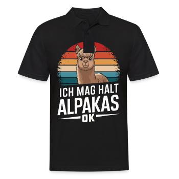 Alpaga lama alpaga animal - Polo Homme - noir - Devant - Kai (181cm)