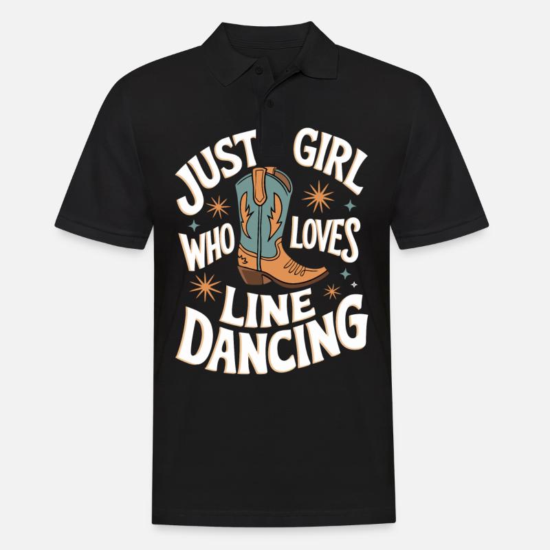 Line Dancing Dancing Dancers - Men's Polo Shirt - black