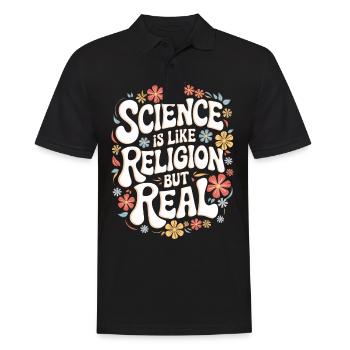 Athéisme, athée, anti-religion, agnostique - Polo Homme - noir - Devant - Kai (181cm)