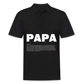 Papa Définition Drôle Dire Fête Des Pères - Polo Homme - noir - Devant - Kai (181cm)