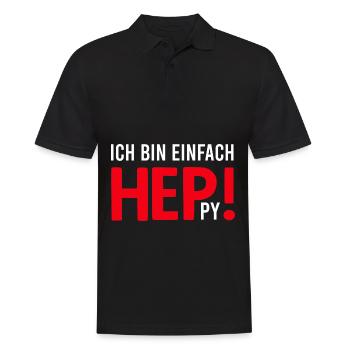 Heilerziehungspfleger HEP Heilerziehungspflegerin - Männer Poloshirt - Schwarz - Vorne - Kai (181cm)