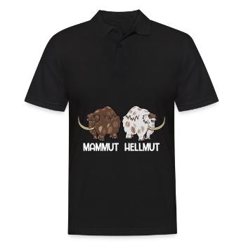 Mammut Hellmut Steinzeit Dino Spruch Eiszeit - Männer Poloshirt - Schwarz - Vorne - Kai (181cm)