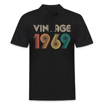 Vintage 1969 vintage de cadeau anniversaire 50e ' - Polo Homme - noir - Devant - Kai (181cm)