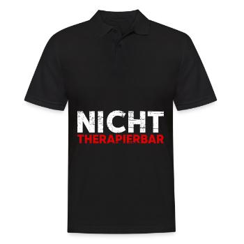 Nicht Therapierbar Lustiger Sarkastischer Spruch - Männer Poloshirt - Schwarz - Vorne - Kai (181cm)