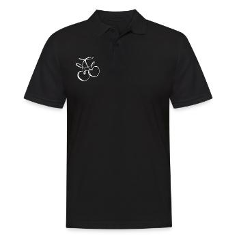Cerises Cerise Fruit Fruit T-Shirt en blanc - Polo Homme - noir - Devant - Kai (181cm)
