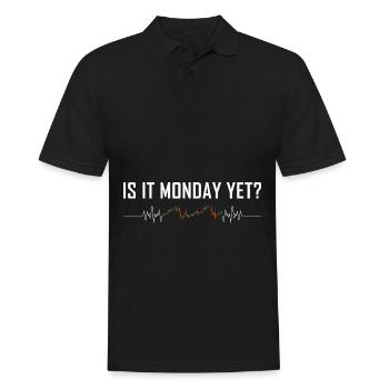 Stock Market - Men's Polo Shirt - black - Front - Kai (181cm)