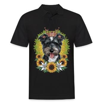 Niedliches Cartoon Design mit Norfolk Terrier - Männer Poloshirt - Schwarz - Vorne - Kai (181cm)