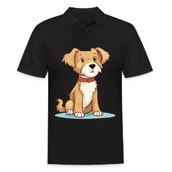 Cute dog design for dog owners - Men's Polo Shirt - black - Front - Kai (181cm)