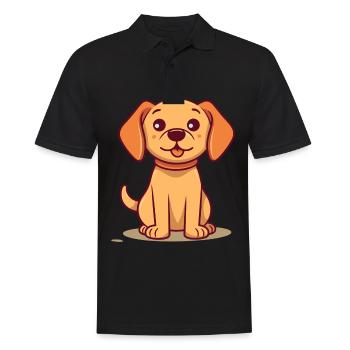 Conception de chien mignon pour les propriétaires de chiens - Polo Homme - noir - Devant - Kai (181cm)