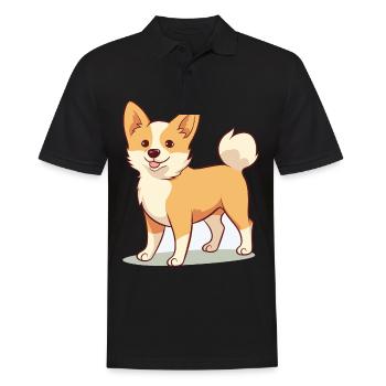 Conception de chien mignon pour les propriétaires de chiens - Polo Homme - noir - Devant - Kai (181cm)