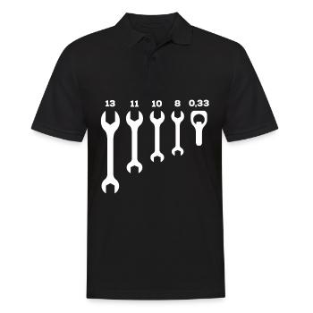 Spanner beer mechanic two wheeled gift - Men's Polo Shirt - black - Front - Kai (181cm)