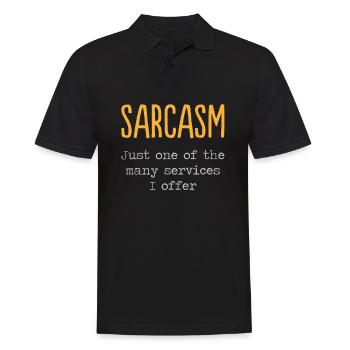 Sarcasm Funny Funny saying gift idea - Men's Polo Shirt - black - Front - Kai (181cm)
