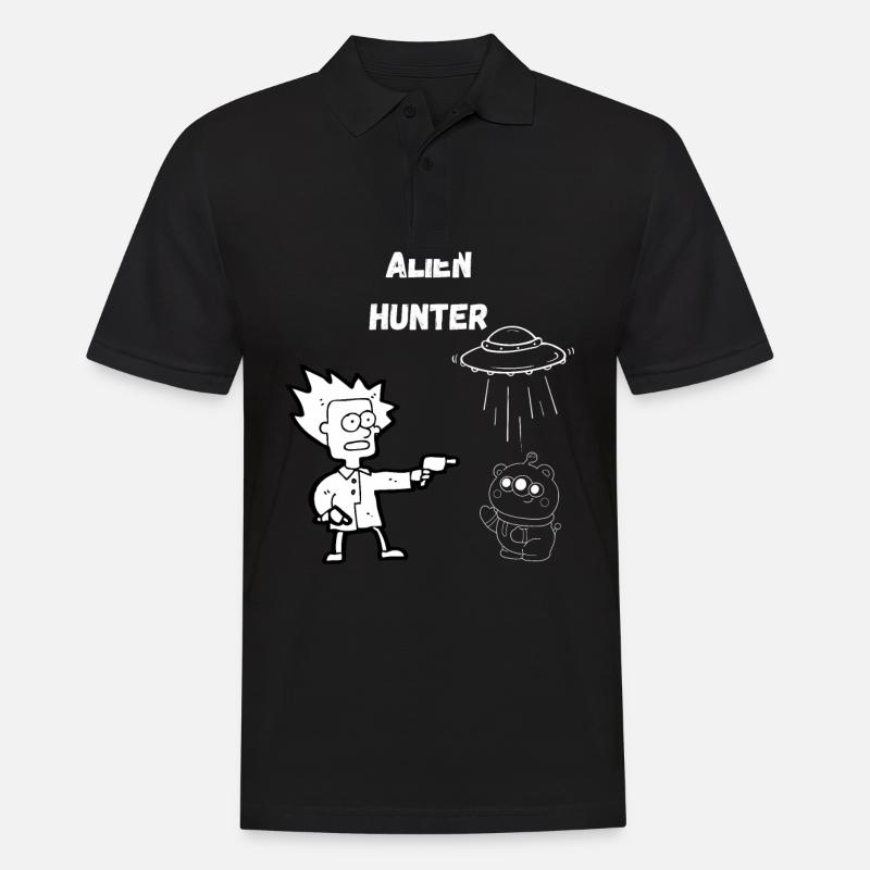 Alien Hunter 1.0 - Männer Poloshirt - Schwarz