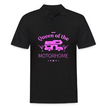 Königin des Wohnmobils - Geschenk für Camping Frau - Männer Poloshirt - Schwarz - Vorne - Kai (181cm)